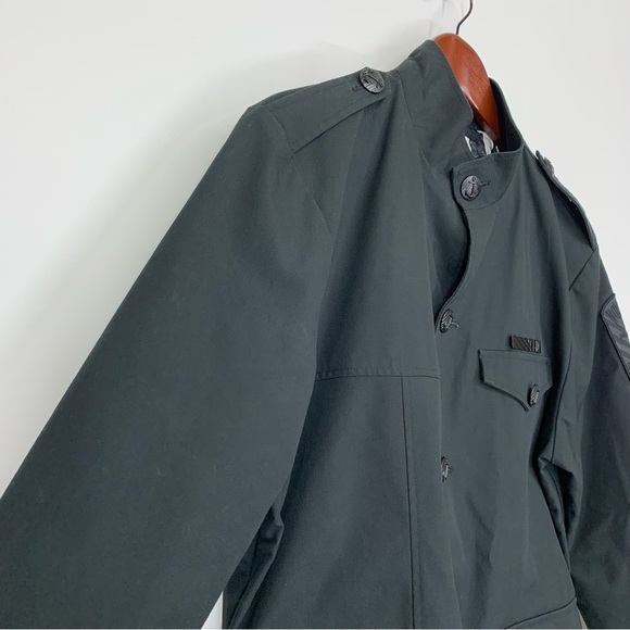 Volcom Men's Black Military Style Officers Jacket With Anchor Buttons Size Large - Picture 3 of 16